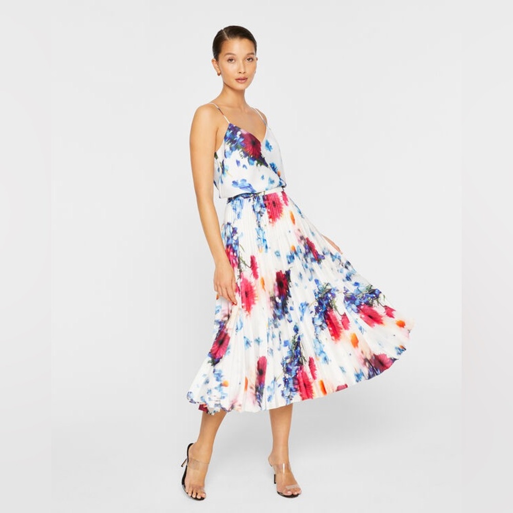 Club Monaco Floral Midi Skirt